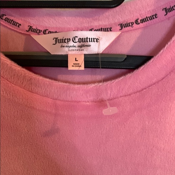 NEW Juicy Couture Pink T-Shirt with Rhinestone Logo - Picture 3 of 9